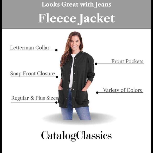 Womens Fleece Jacket Snap Front Cardigan Sweatshirt for Women XL navy blue - Picture 1 of 9